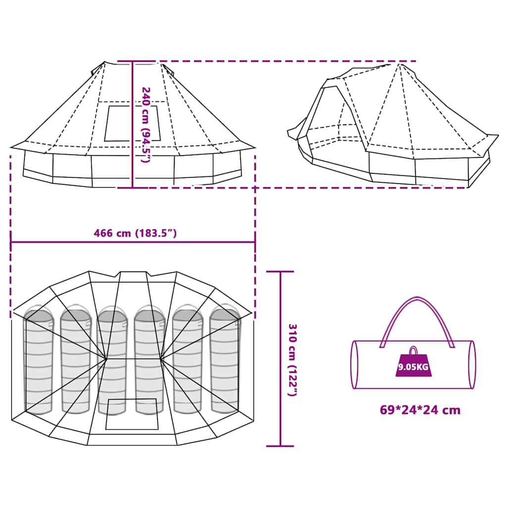 Šeimos Tipi Šlikas Su Stogu Žalia 466 X 310 X 240 Cm