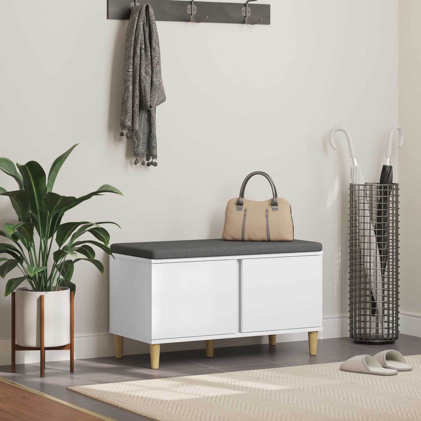 Koridoriaus Suolas Su Pagalve Su Lentyna 60 X 38 X 46 Cm