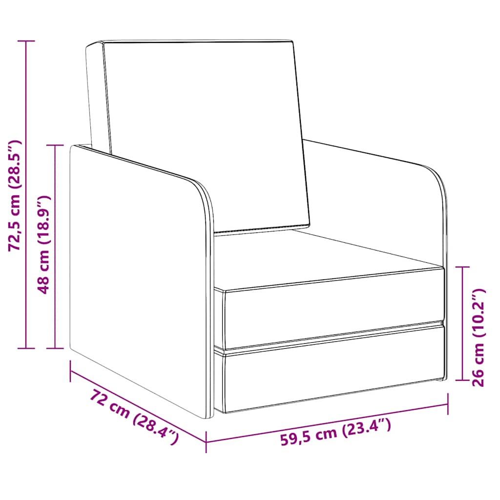 Krėslas-Lova, Audinys, Šviesiai Pilka, Audinys