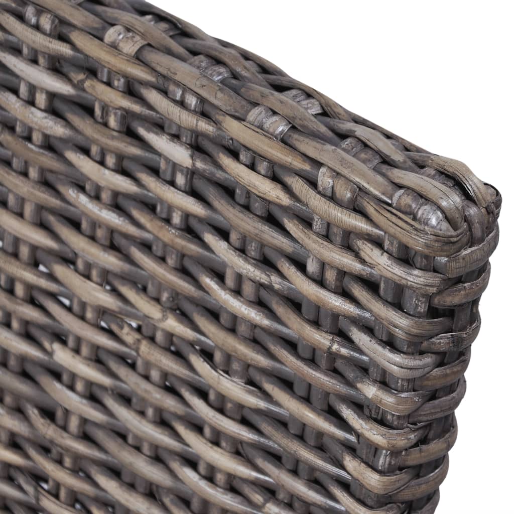 Valgomojo Kėdės, 2 Vnt., Rudos, Kubu Ratanas Ir Raudonmedžio Mediena