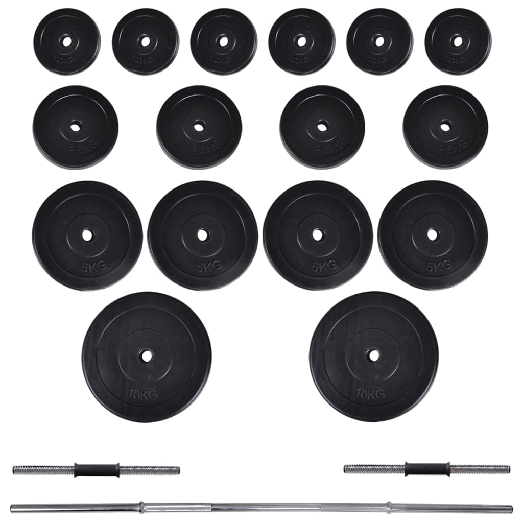 Jėgos Treniruoklis Su Štangos Ir Svarmenų Rinkiniu, 60,5Kg