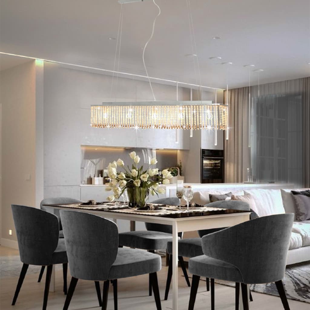 Lubinis Šviestuvas Su Krišt. Karoliukais, Sid. Sp., 104Cm, E14