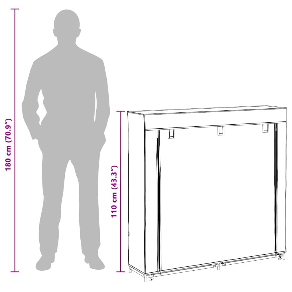 Medžiaginė Batų Spintelė Su Apdangalu, 115X28X110Cm,