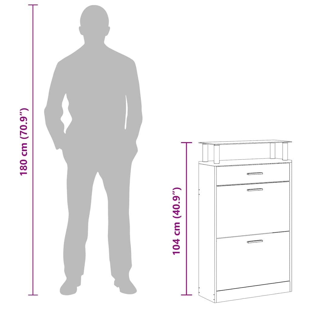 Batų Spintelė Su Stalčiumi Ir Stikline Lentyna, Mediena