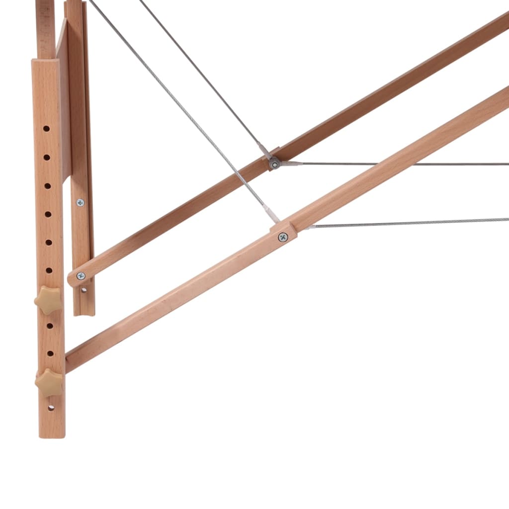 Sulankstomas Masažo Stalas, S, 2 Zonų, Su Mediniu Rėmu