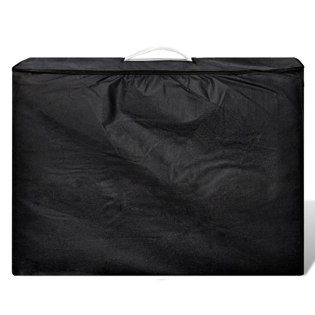 Sulankstomas Masažo Stalas, Kreminis, 4 Zonų, Su Mediniu Rėmu