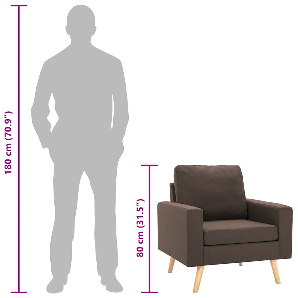 Krėslas, Rudos Spalvos, Audinys