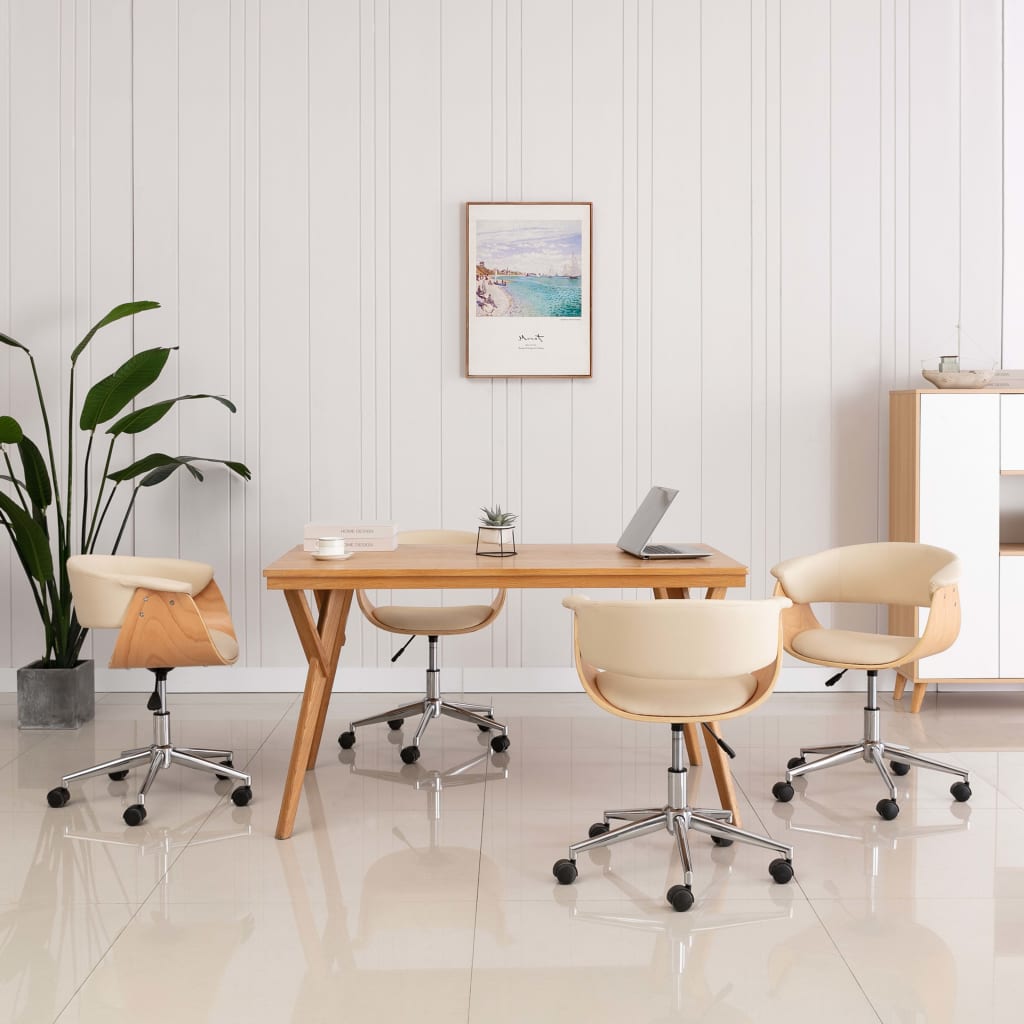 Pasukama Valgomojo Kėdė, Juoda, Išlenkta Mediena Ir Dirbtinė Oda