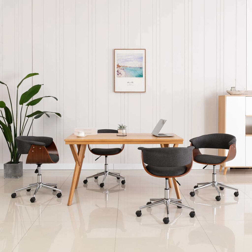 Pasukama Valgomojo Kėdė, Juoda, Išlenkta Mediena Ir Dirbtinė Oda