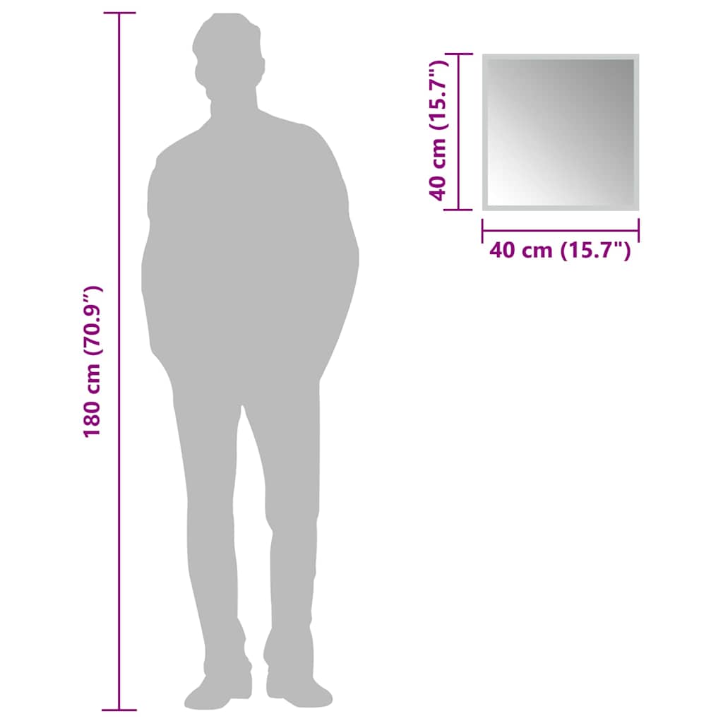 Vonios Kambario Led Veidrodis, 40X40Cm