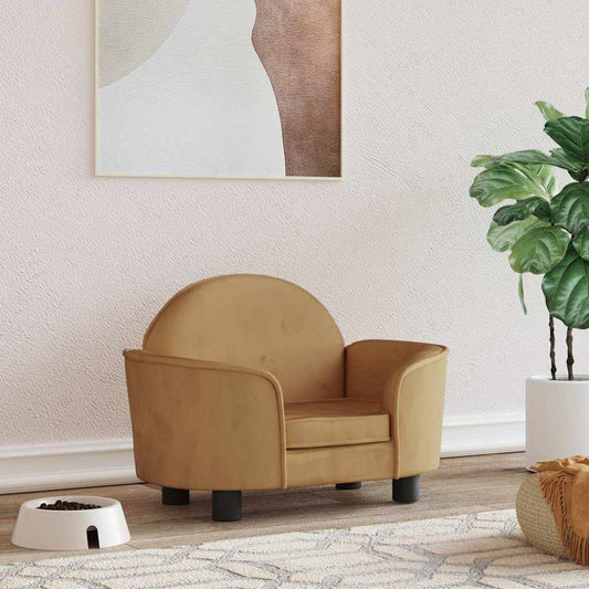 Lova Šunims, Rudos Spalvos, 66X40X45Cm, Aksomas