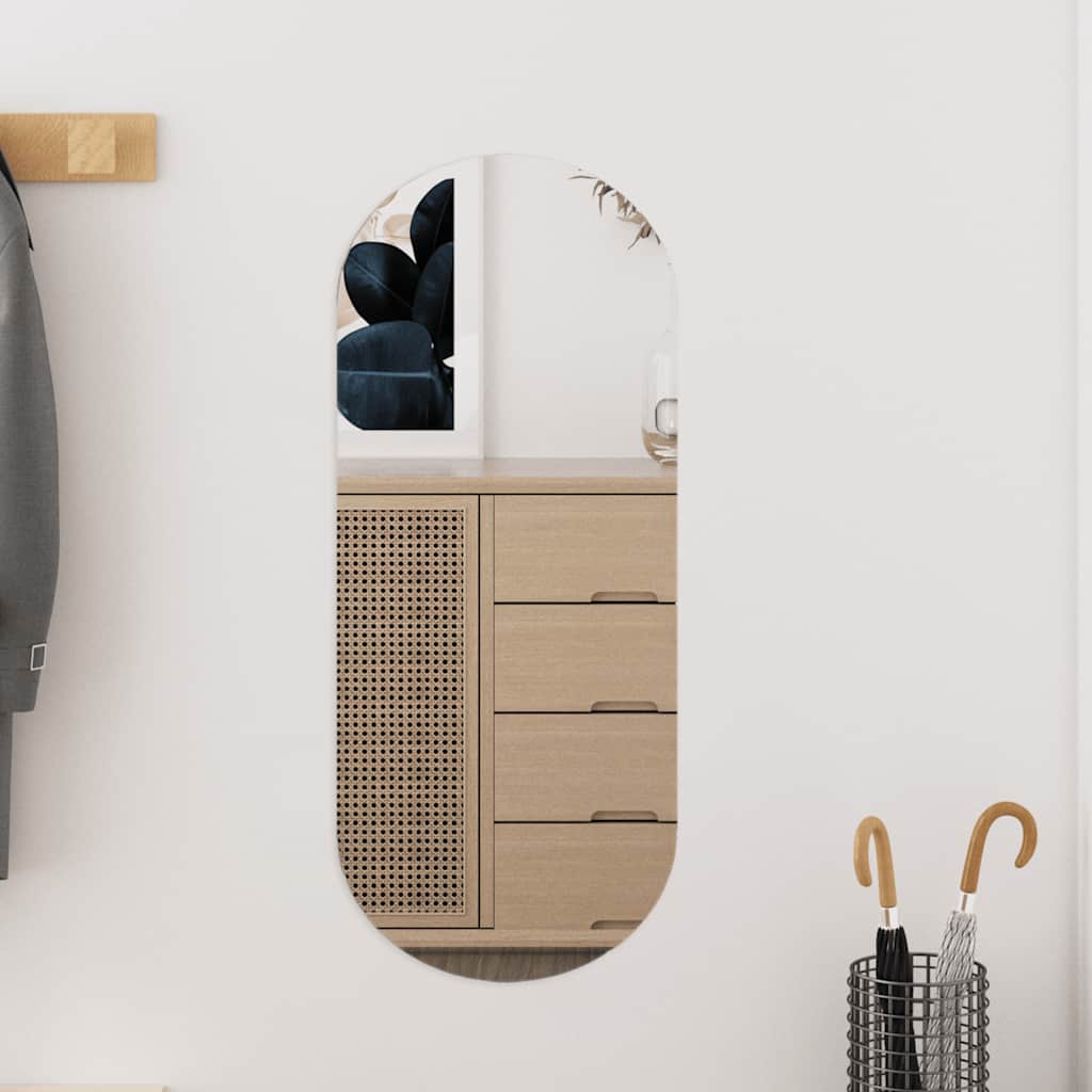 Veidrodis Lemputėmis, 80X40Cm, Stiklas, Ovalo Formos