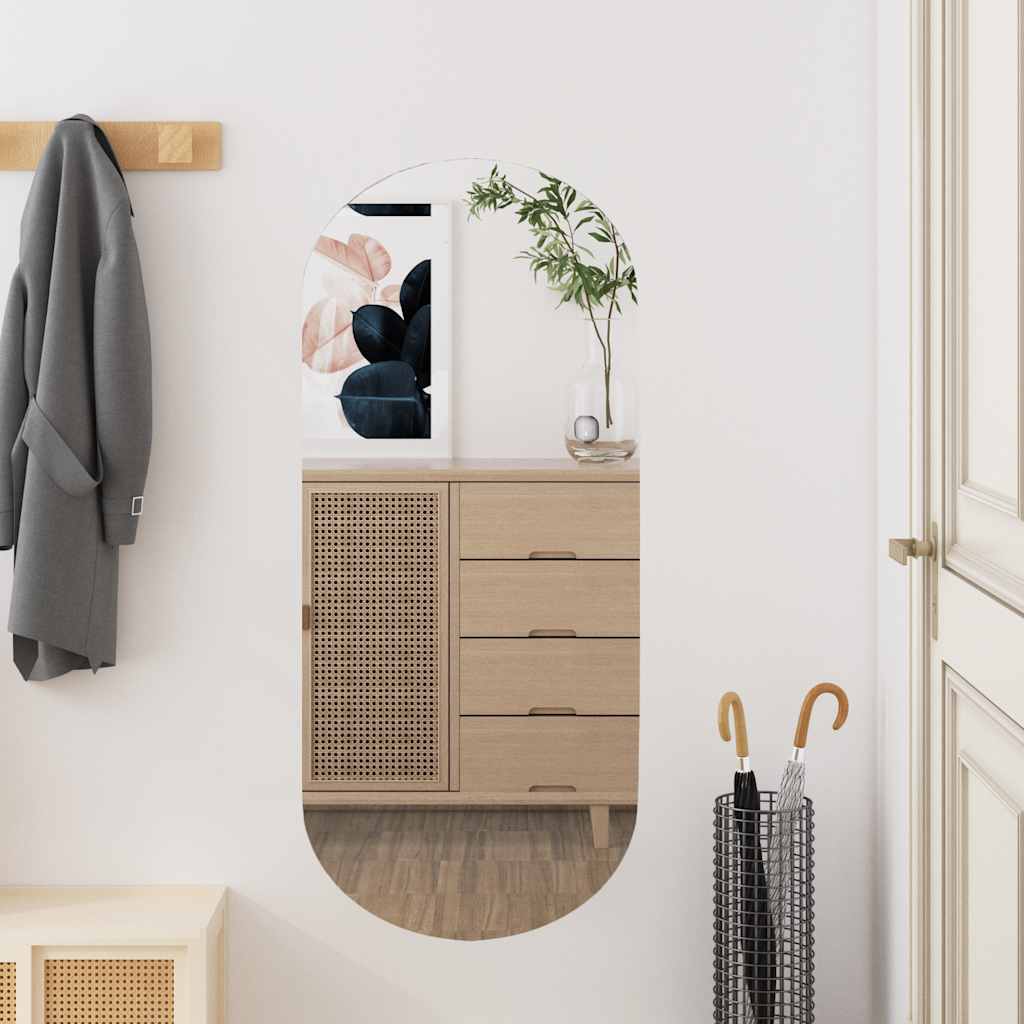 Veidrodis Lemputėmis, 80X40Cm, Stiklas, Ovalo Formos