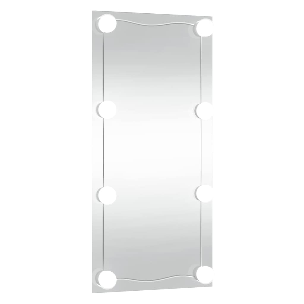 Sieninis Veidrodis Su Led Lemputėmis, 30X60Cm, Stiklas