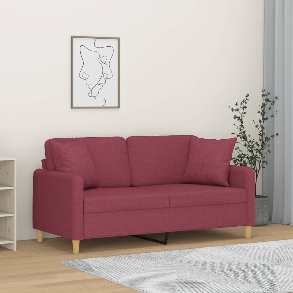 Trivietė Sofa Su Pagalvėlėmis, Spalvos, 180Cm, Audinys