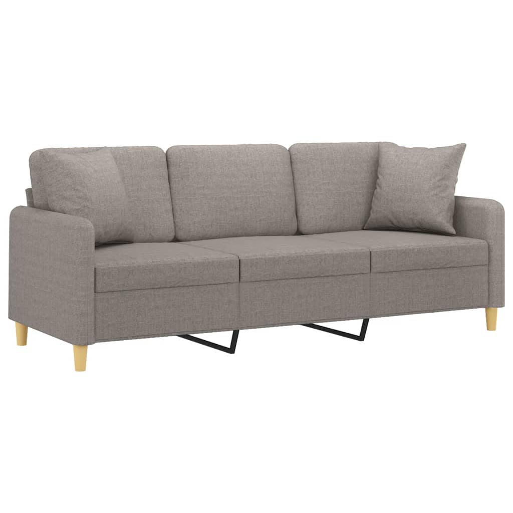 Trivietė Sofa Su Pagalvėlėmis, Spalvos, 180Cm, Audinys