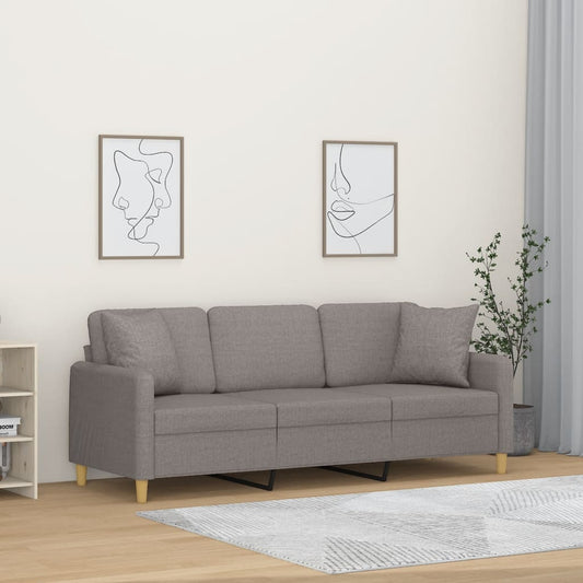 Trivietė Sofa Su Pagalvėlėmis, Spalvos, 180Cm, Audinys