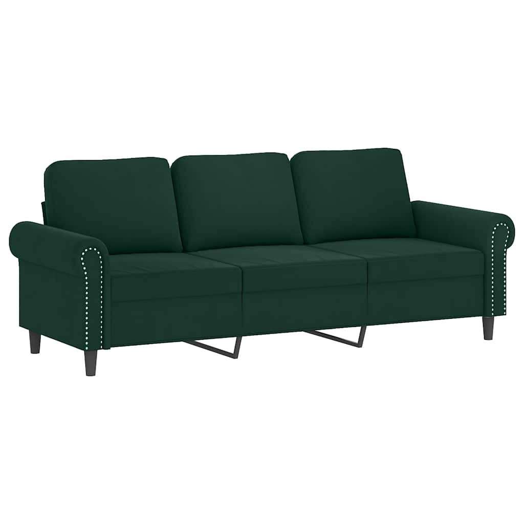 Trivietė Sofa Su Pagalvėlėmis, , 180Cm, Aksomas