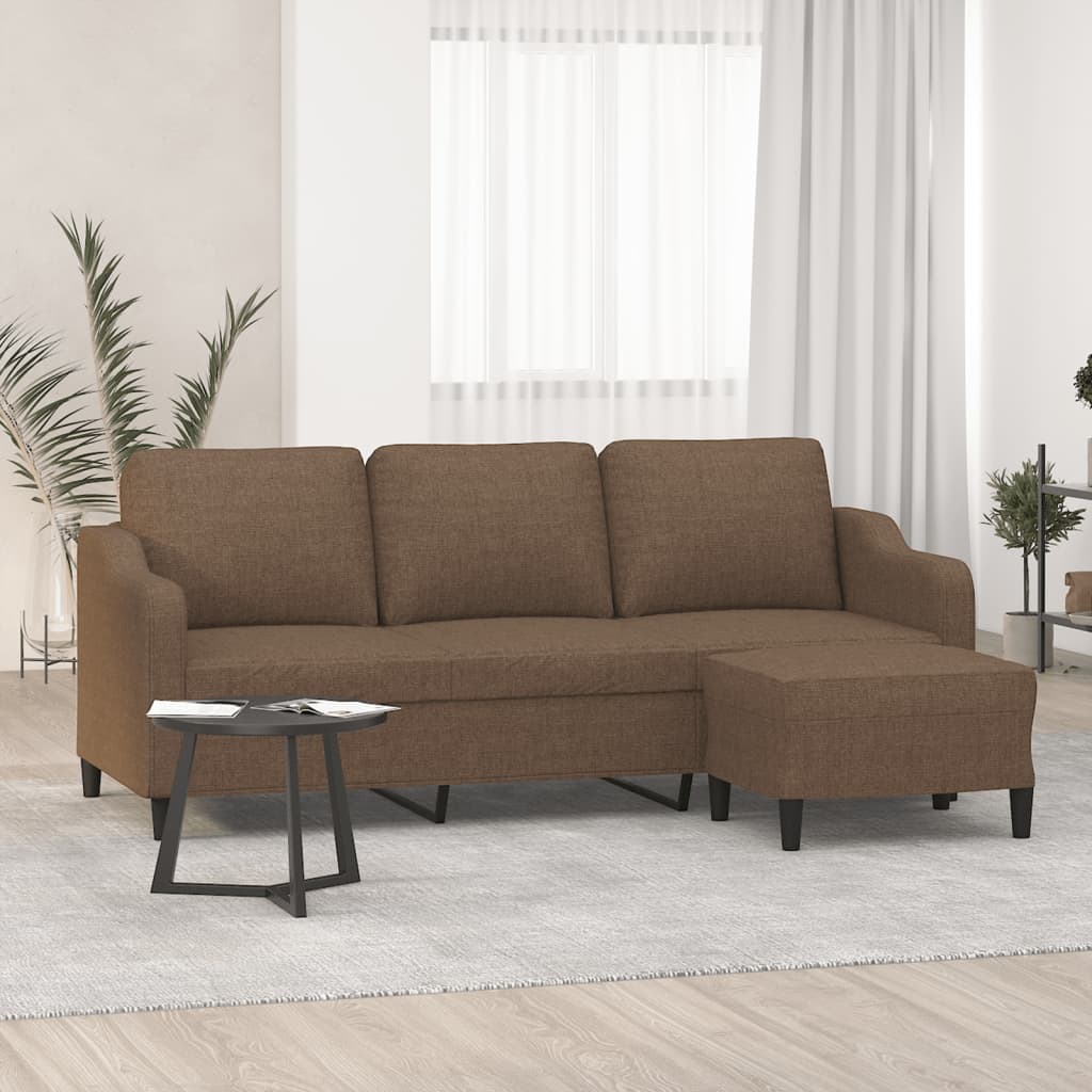 Trivietė Sofa Su Pakoja, Spalvos, 180Cm, Audinys