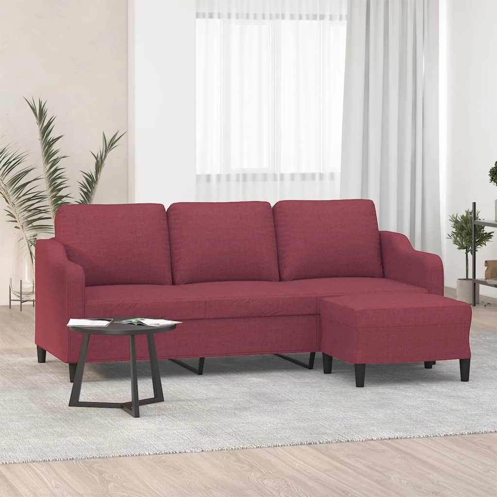 Trivietė Sofa Su Pakoja, Spalvos, 180Cm, Audinys