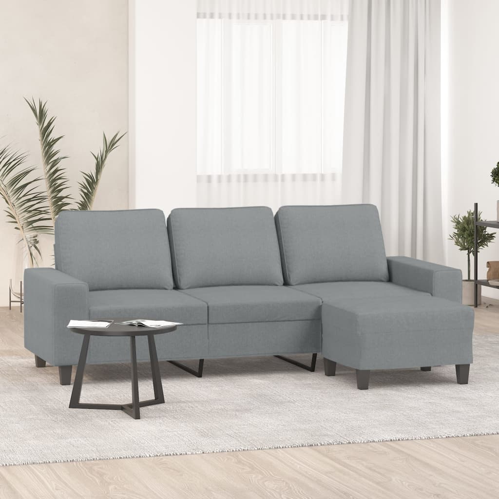 Trivietė Sofa Su Pakoja, Rudos Spalvos, 180Cm, Audinys