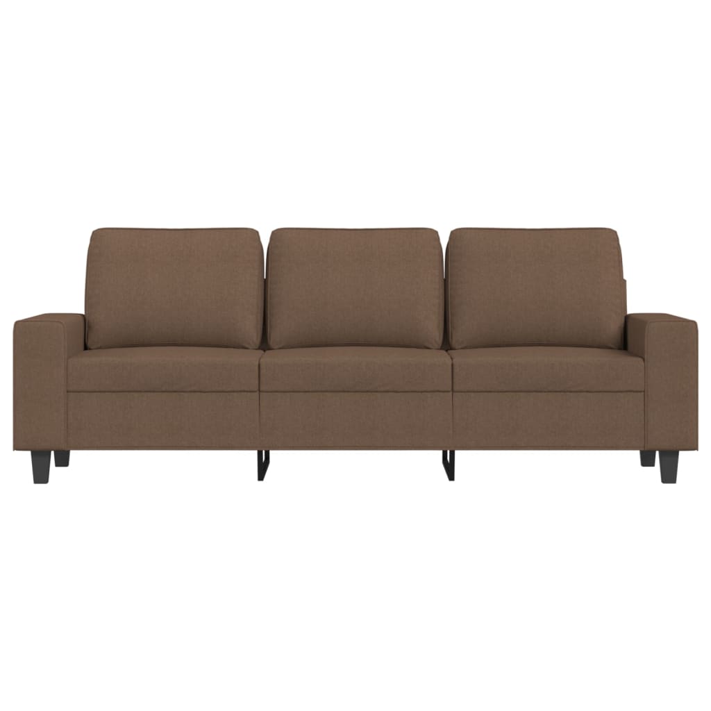 Trivietė Sofa Su Pakoja, Rudos Spalvos, 180Cm, Audinys