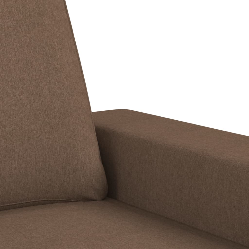 Trivietė Sofa Su Pakoja, Rudos Spalvos, 180Cm, Audinys