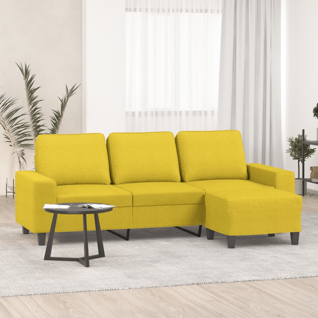 Trivietė Sofa Su Pakoja, Rudos Spalvos, 180Cm, Audinys