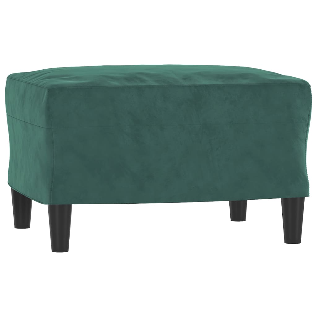 Trivietė Sofa Su Pakoja, Tamsiai Žalios Spalvos, 180Cm, Aksomas