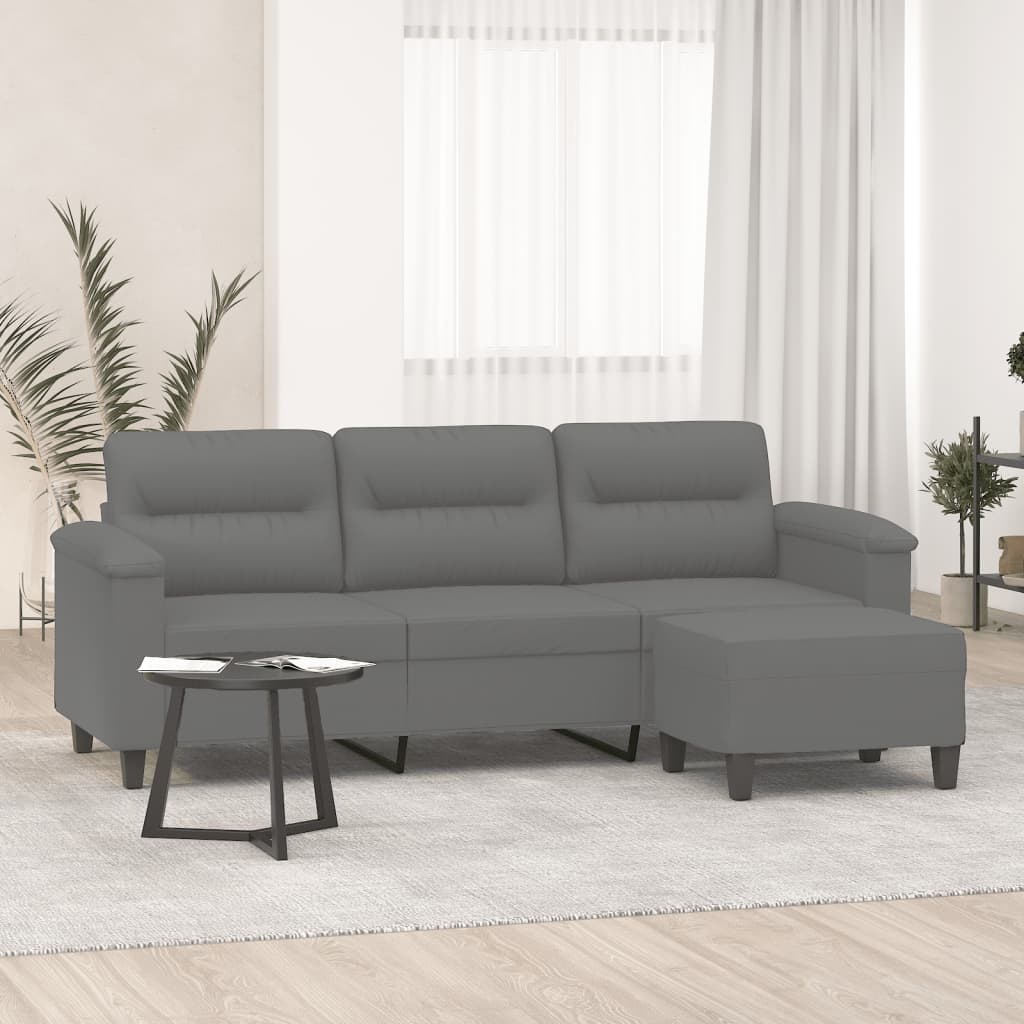 Trivietė Sofa Su Pakoja, , 180Cm, Audinys