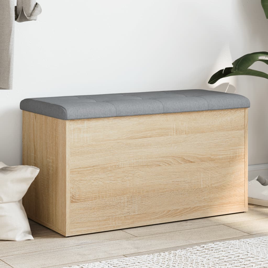 Suoliukas-Daiktadėžė, Betono, 82X42X45Cm, Apdirbta Mediena