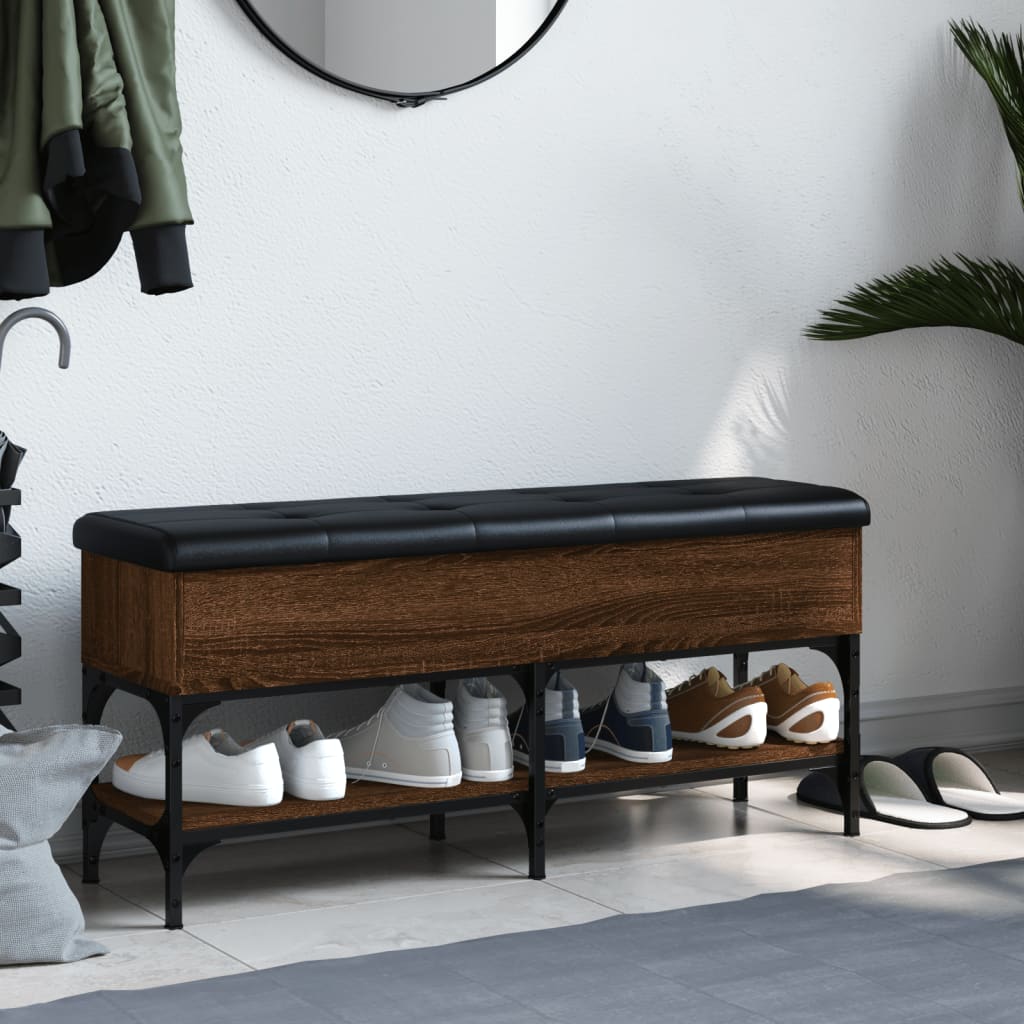 Batų Suoliukas, Rudas Ąžuolo, 102X32X45Cm, Apdirbta Mediena