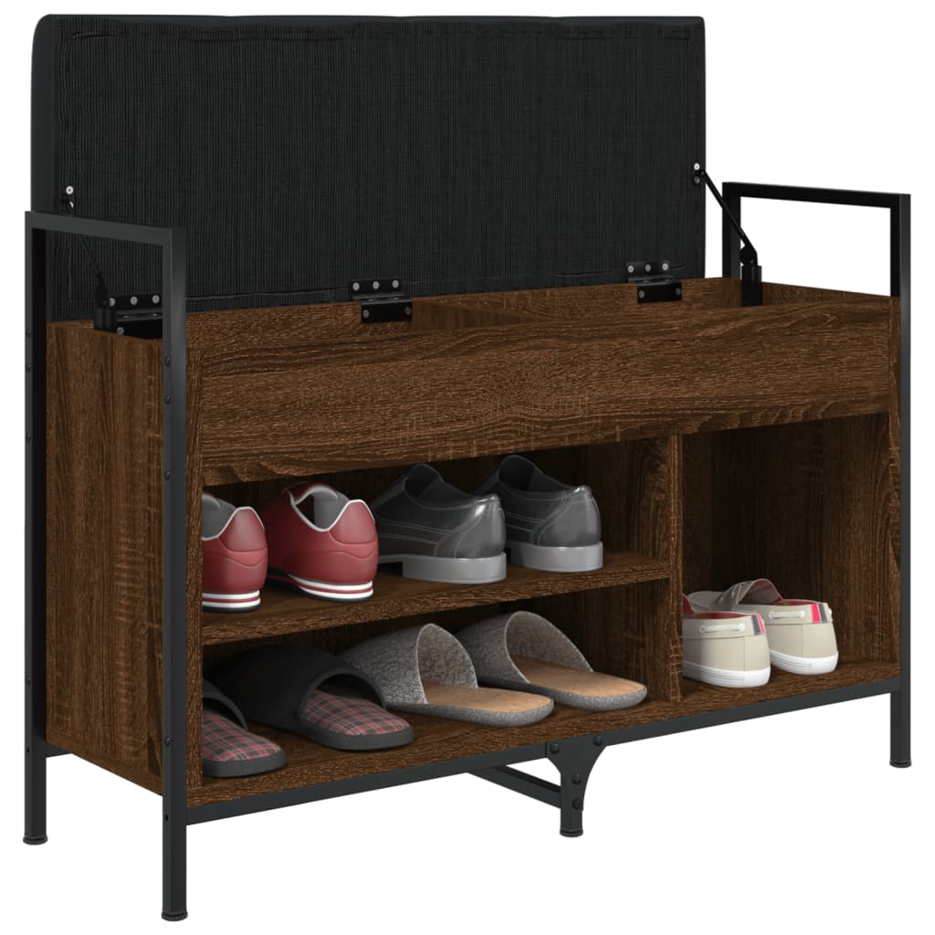 Batų Suoliukas, Rudas Ąžuolo, 85,5X32X57,5Cm, Apdirbta Mediena