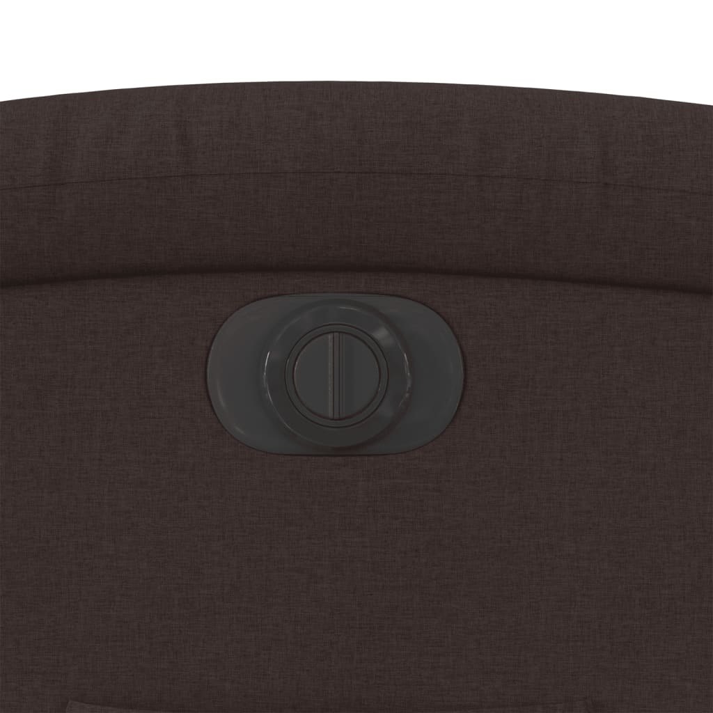 Elektrinis Atlošiamas Krėslas, Tamsiai Rudos Spalvos, Audinys