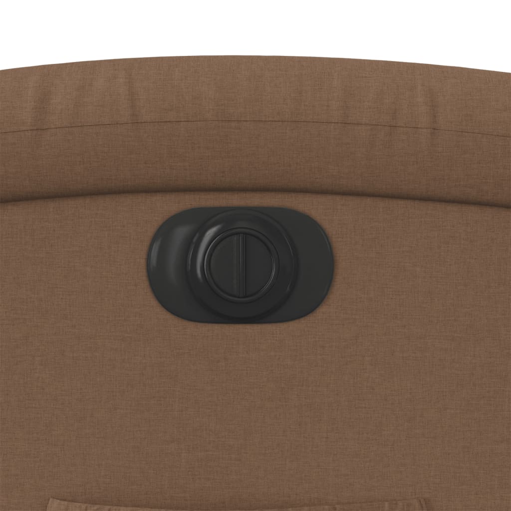 Elektrinis Atlošiamas Krėslas, Rudos Spalvos, Audinys