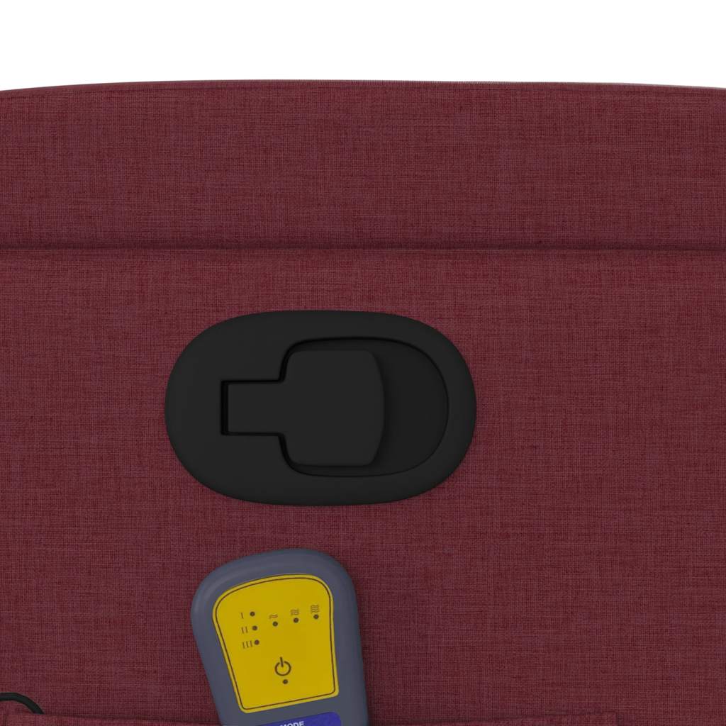 Atsistojantis Atlošiamas Masažinis Krėslas, Vyno, Audinys