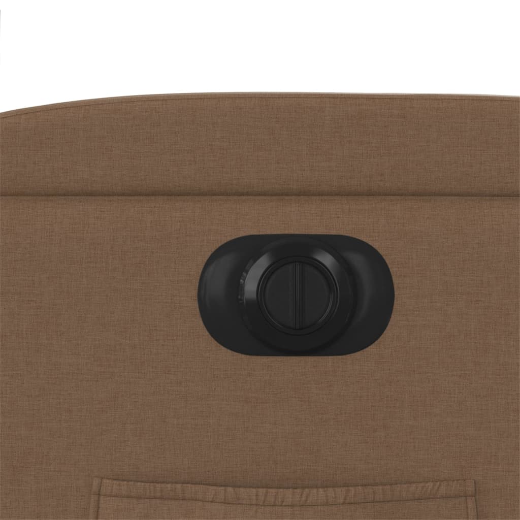 Elektrinis Atlošiamas Krėslas, Rudos Spalvos, Audinys