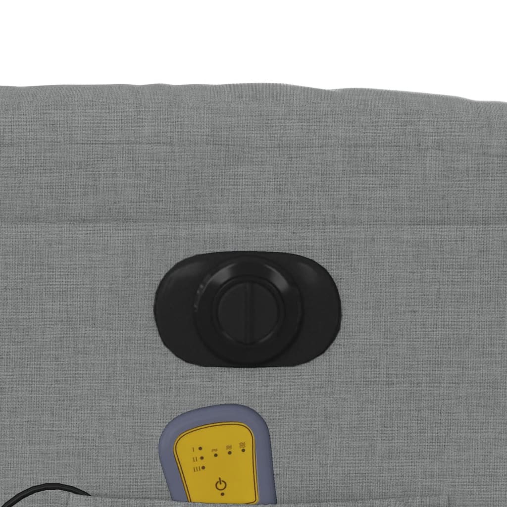 Elektrinis Masažinis Krėslas, Šviesiai Pilkas, Audinys