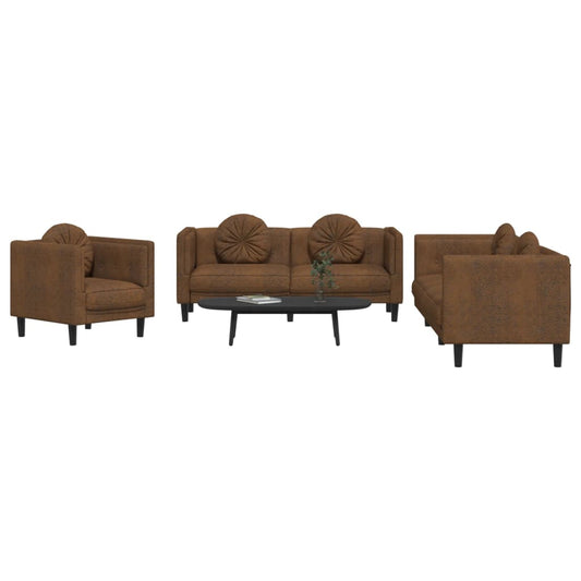 Sofos Komplektas Su Pagalvėmis, 3 Dalių, S, Aksomas