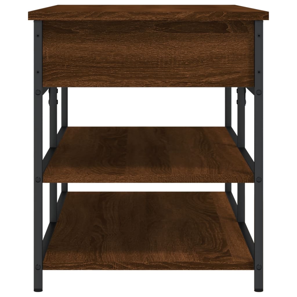 Batų Suoliukas, Rudas Ąžuolo, 100X42,5X50Cm, Apdirbta Mediena