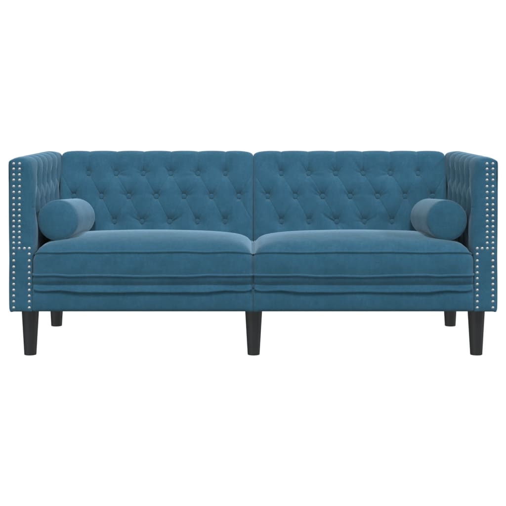 Dvivietė Chesterfield Sofa Su Pagalvėlėmis, , Aksomas