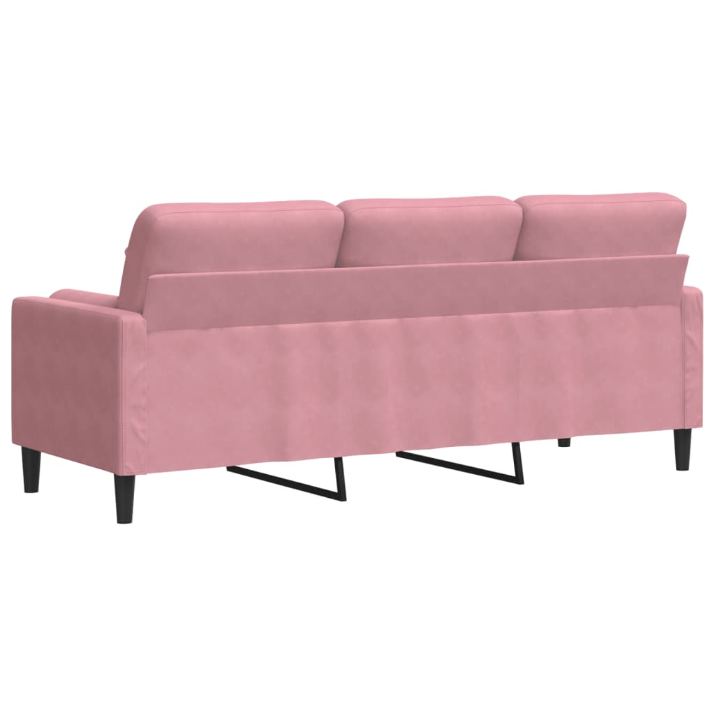 Trivietė Sofa Su Pagalvėlėmis, S Spalvos, 180Cm, Aksomas