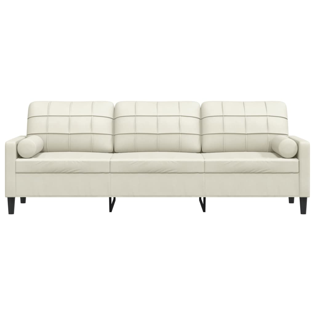 Trivietė Sofa Su Pagalvėlėmis, S Spalvos, 210Cm, Aksomas