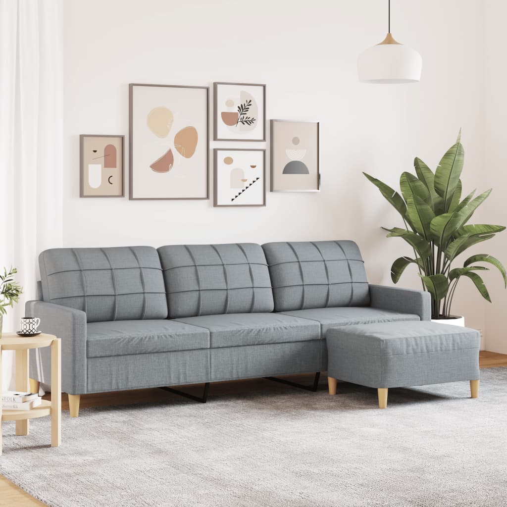 Trivietė Sofa Su Pakoja, Rudos Spalvos, 180Cm, Audinys