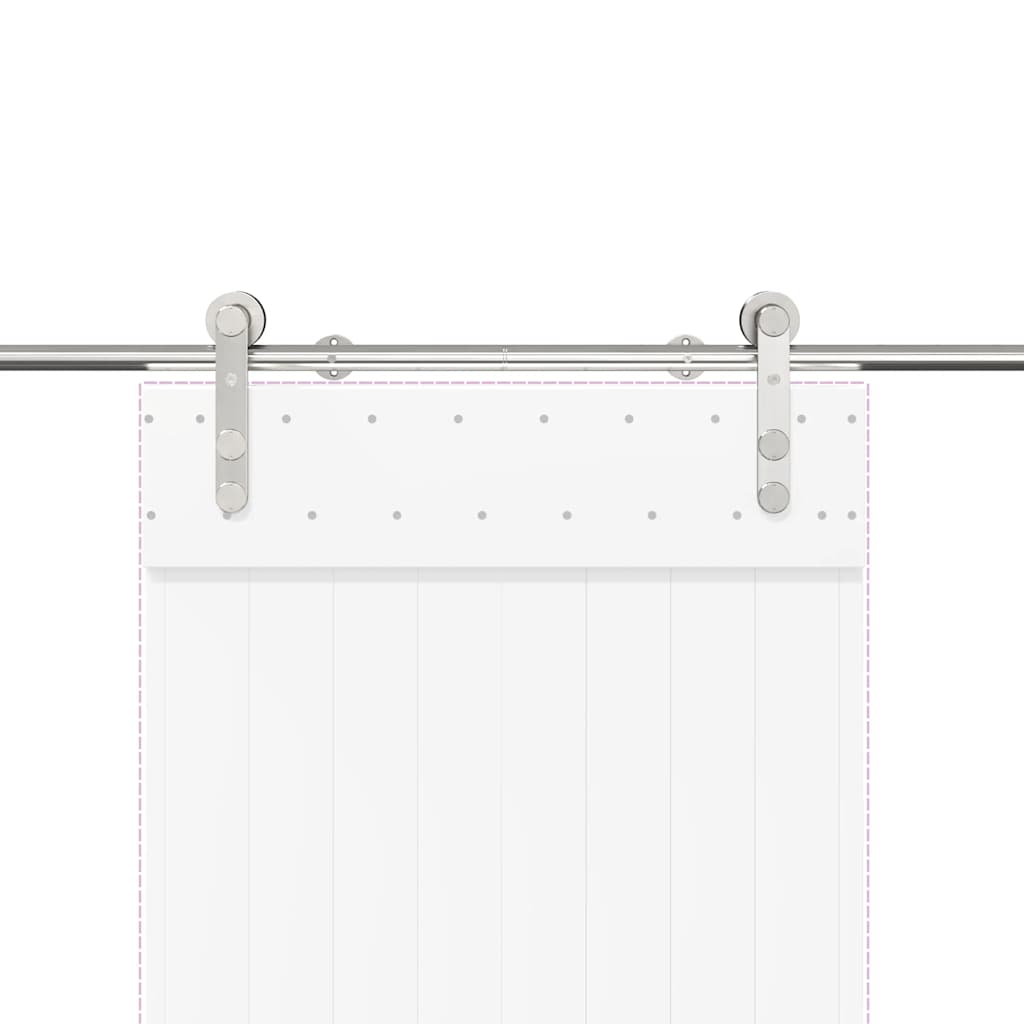 Stumdomų Durų Įrangos Rinkinys, Sidabr., 183Cm, Nerūd. Plien.