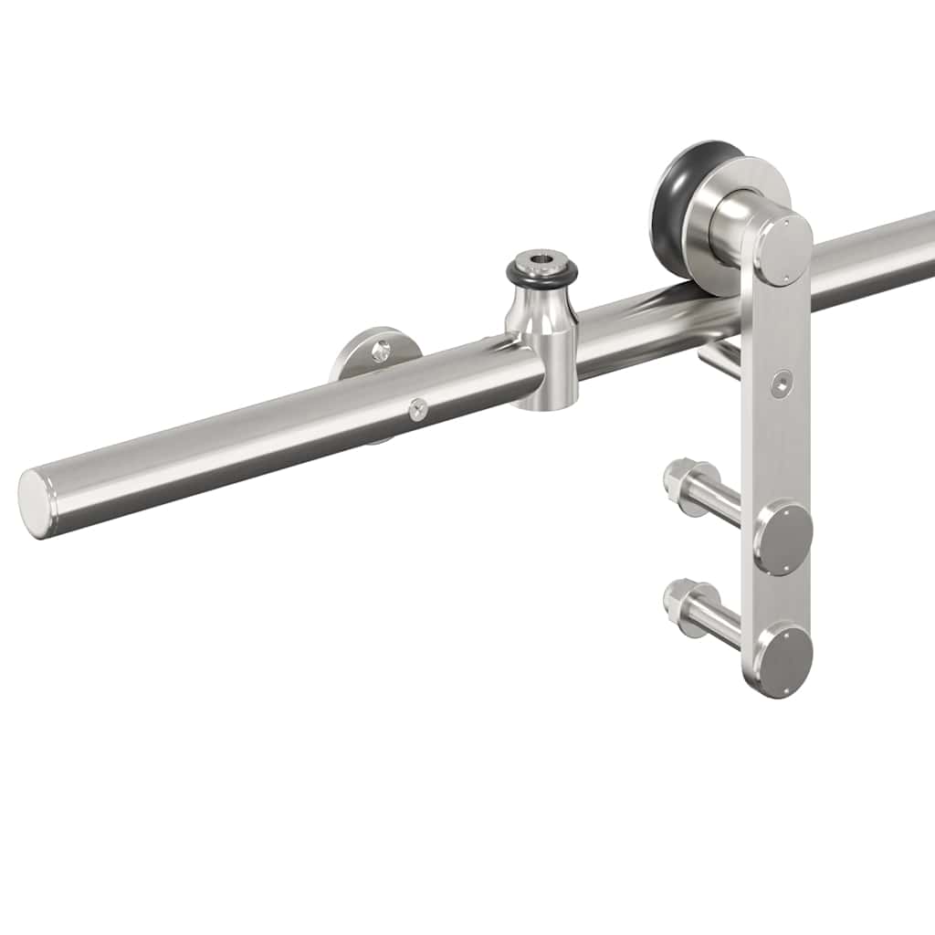 Stumdomų Durų Įrangos Rinkinys, Sidabr., 183Cm, Nerūd. Plien.