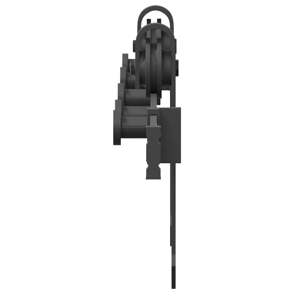 Stumdomų Durų Įrangos Rinkinys, Juodos Sp., 213,5Cm, Plienas