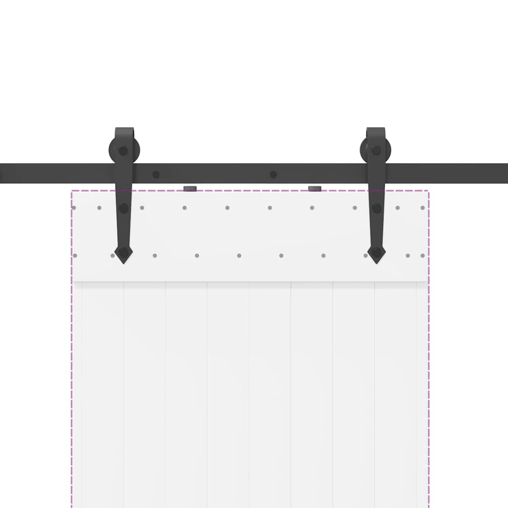 Stumdomų Durų Įrangos Rinkinys, Juodos Sp., 213,5Cm, Plienas
