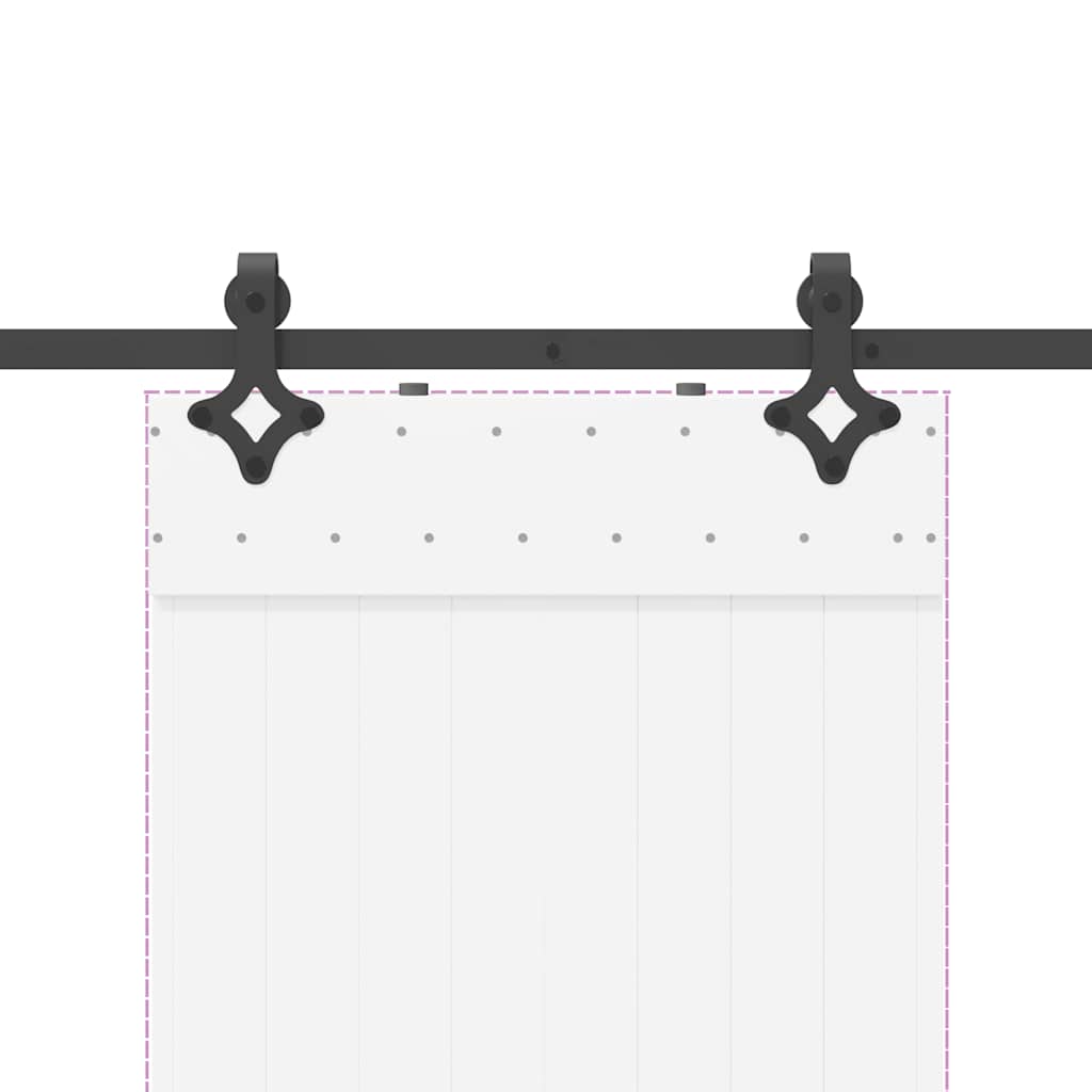 Stumdomų Durų Įrangos Rinkinys, Juodos Sp., 213,5Cm, Plienas