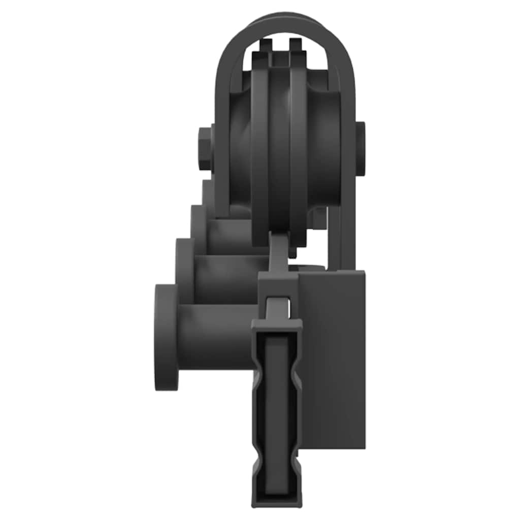 Stumdomų Durų Įrangos Rinkinys, Juodos Sp., 152,5Cm, Plienas